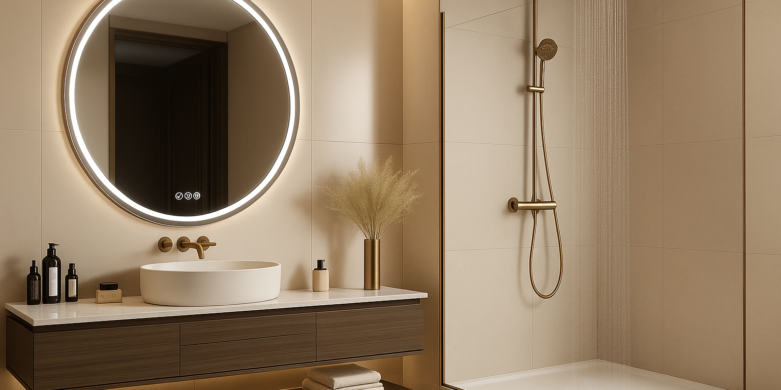 tipos de espejos para el baño