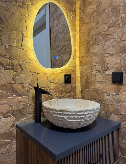 Baño empedrado en Granollers