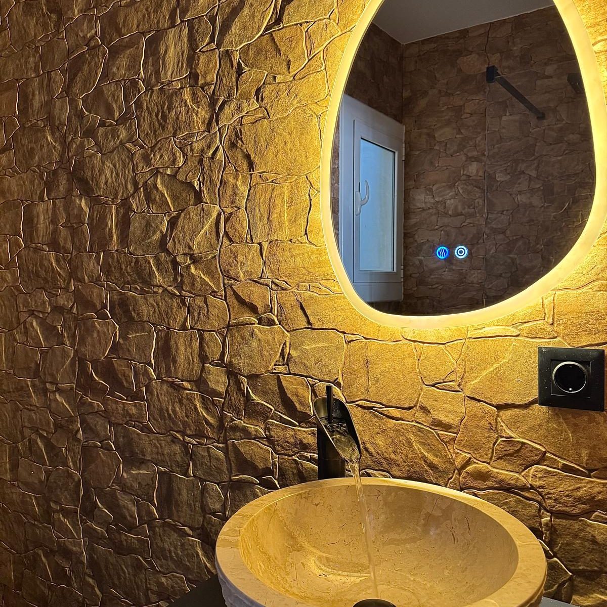 Baño empedrado en Granollers