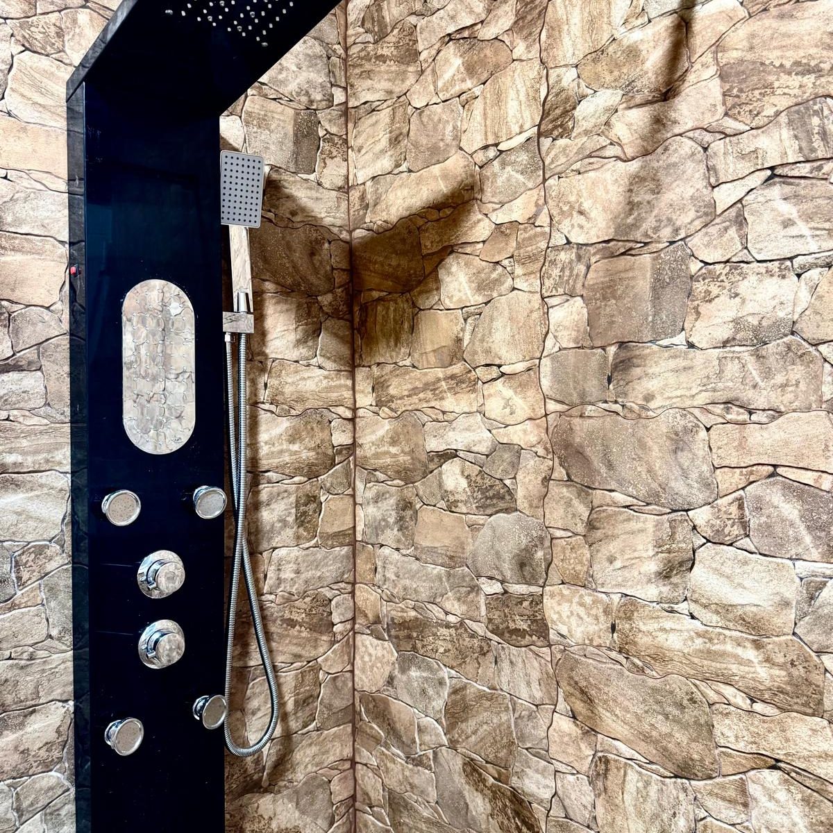 Baño empedrado en Granollers